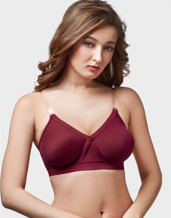 Buy Trylo Rozi Stp Women Detachable Strap Non Wired Padded Bra - Nude Online