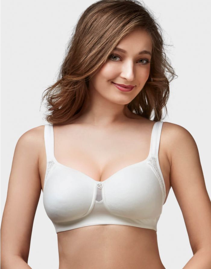 Buy Trylo Alpa Stp Moulded Non-padded Double Layered T Shirt Bra, Full  Coverage Bra - White Online