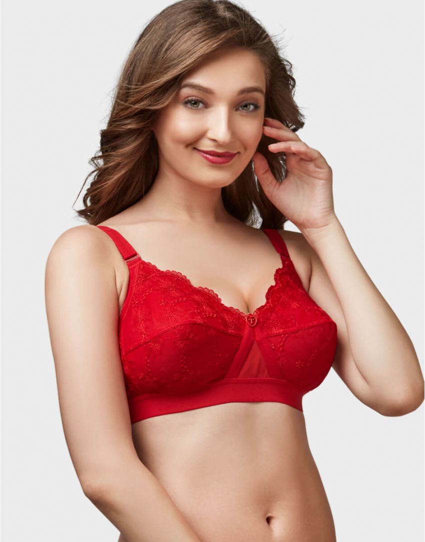 Buy Cathrina Non Padded Lace Bra Online - Cathrina Double Layered Cups Bra  - Trylo